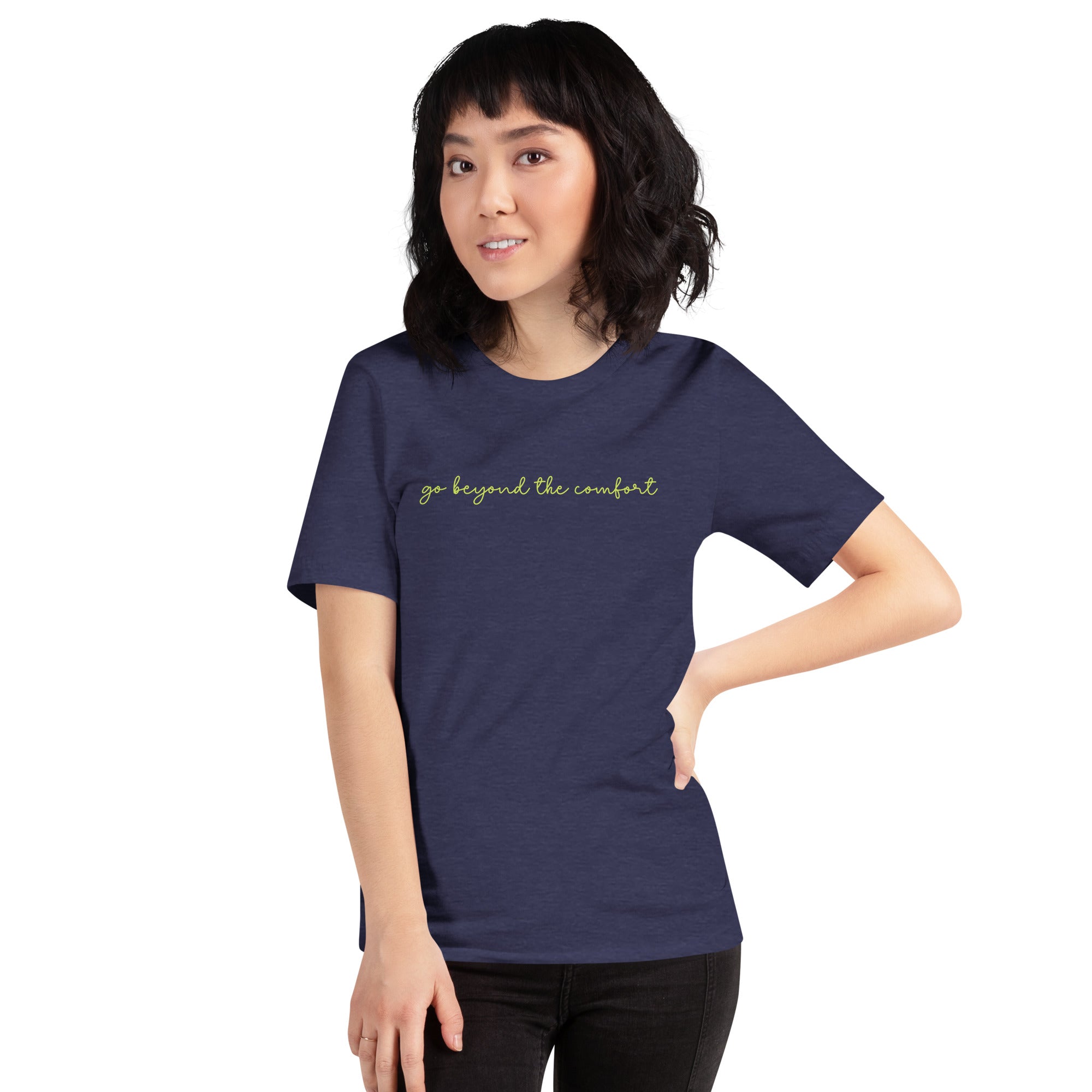 Go Beyond The Comfort, Premium Short-Sleeve Unisex T-Shirt | Positive Affirmation Tee