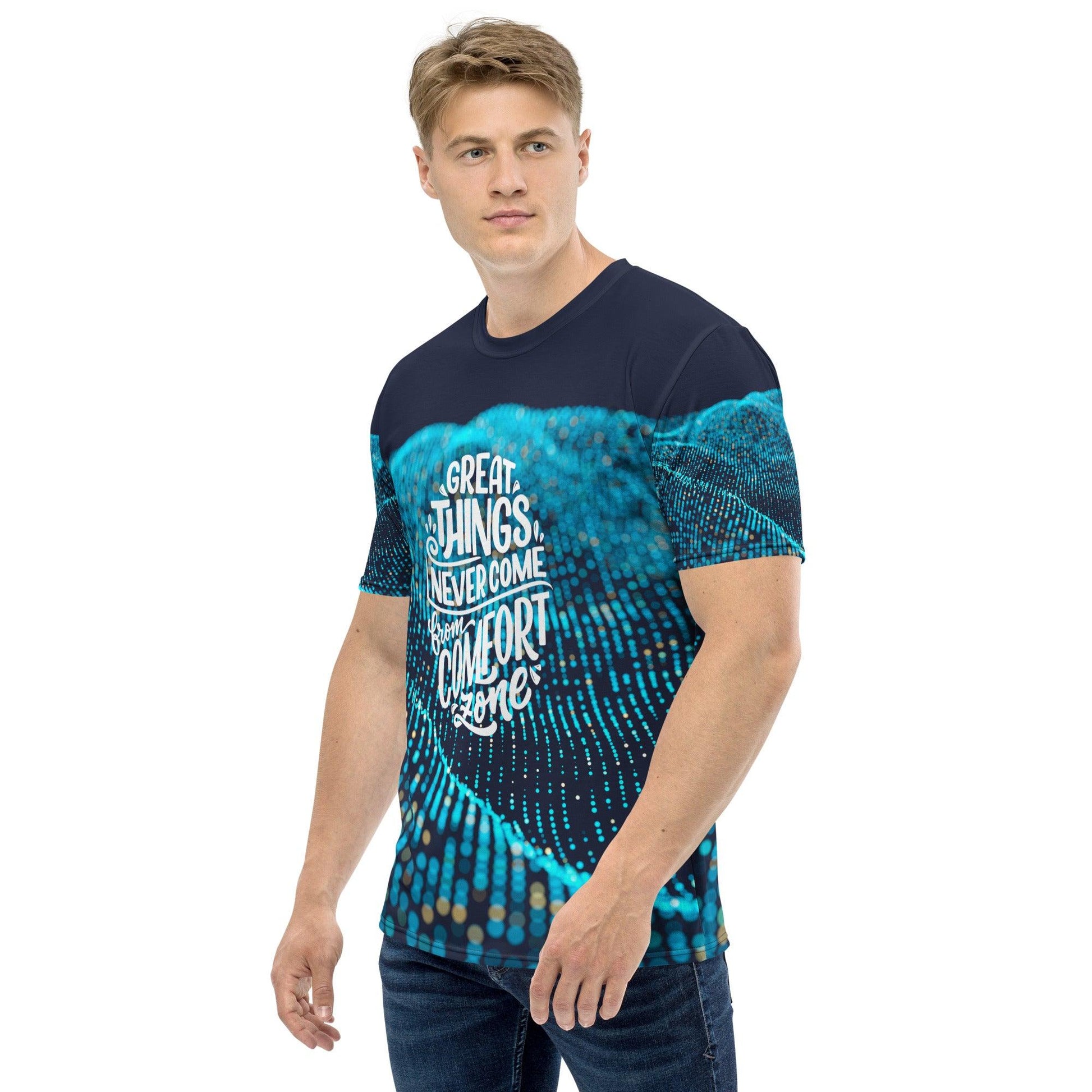 Great Things Never Come From Comfort Zone | All Over Print Men's t-shirt - Affirm Effect