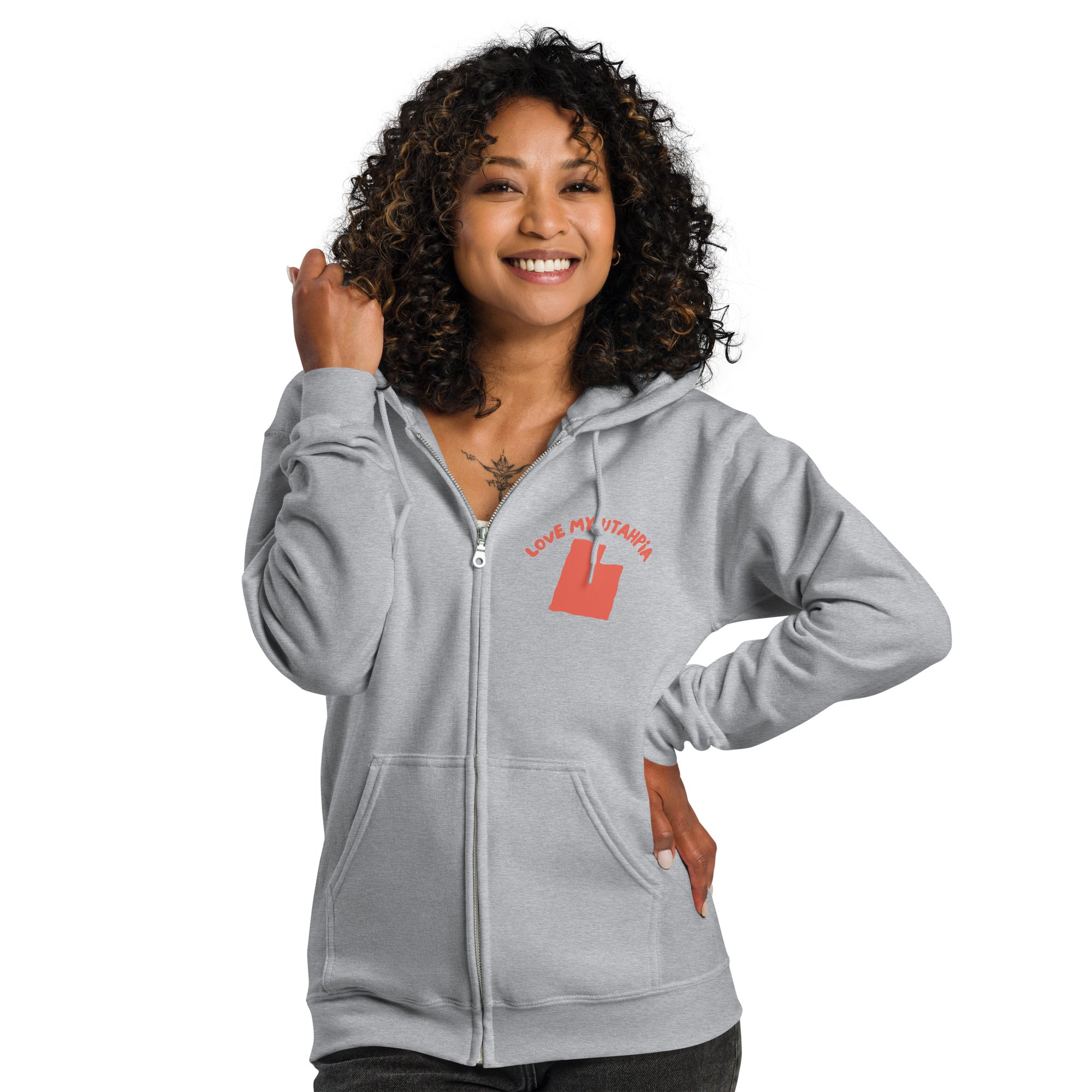Love My Utahpia  | Premium Unisex heavy blend zip hoodie