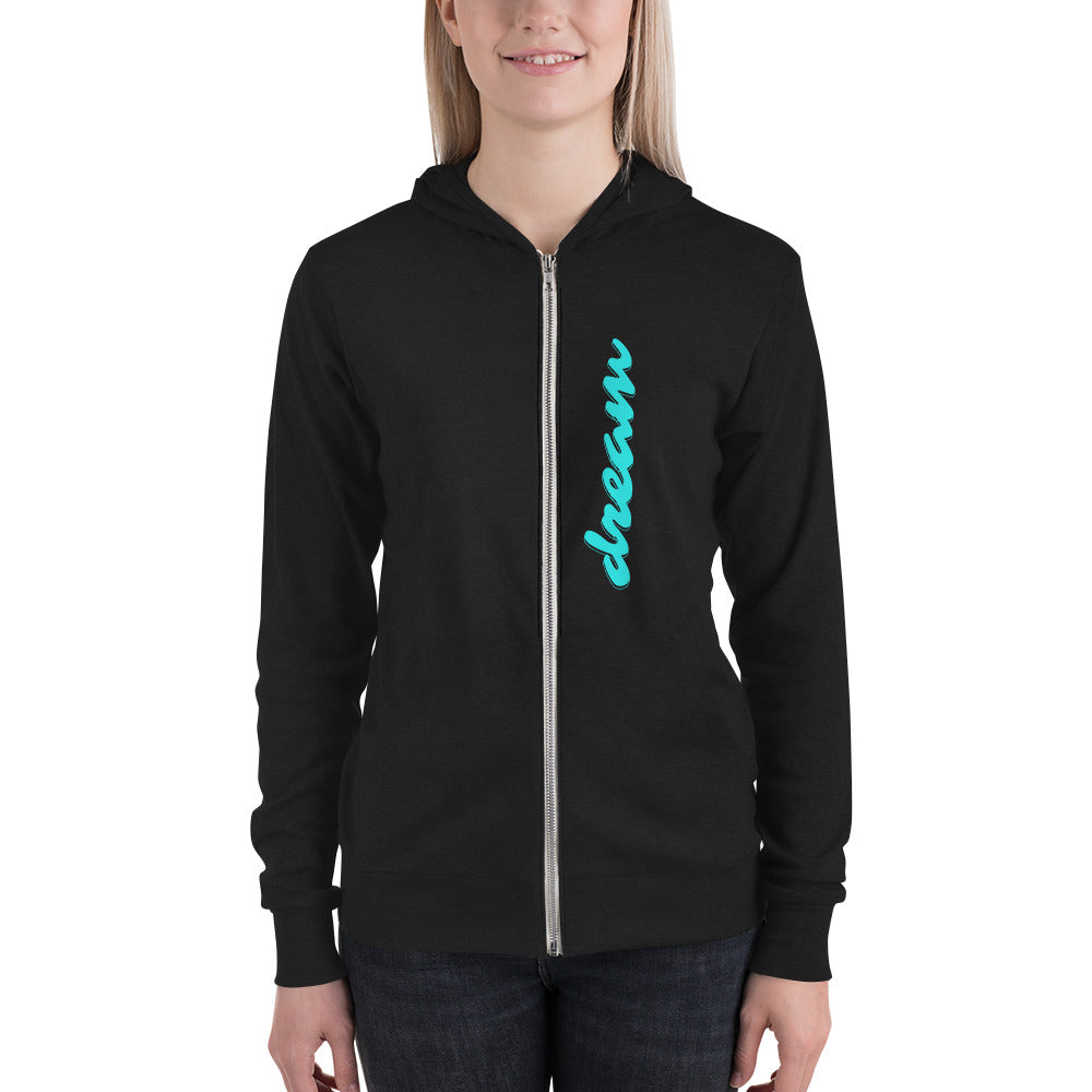 Dream Unisex zip hoodie | Positive Affirmation Clothing | Zip Hoodie
