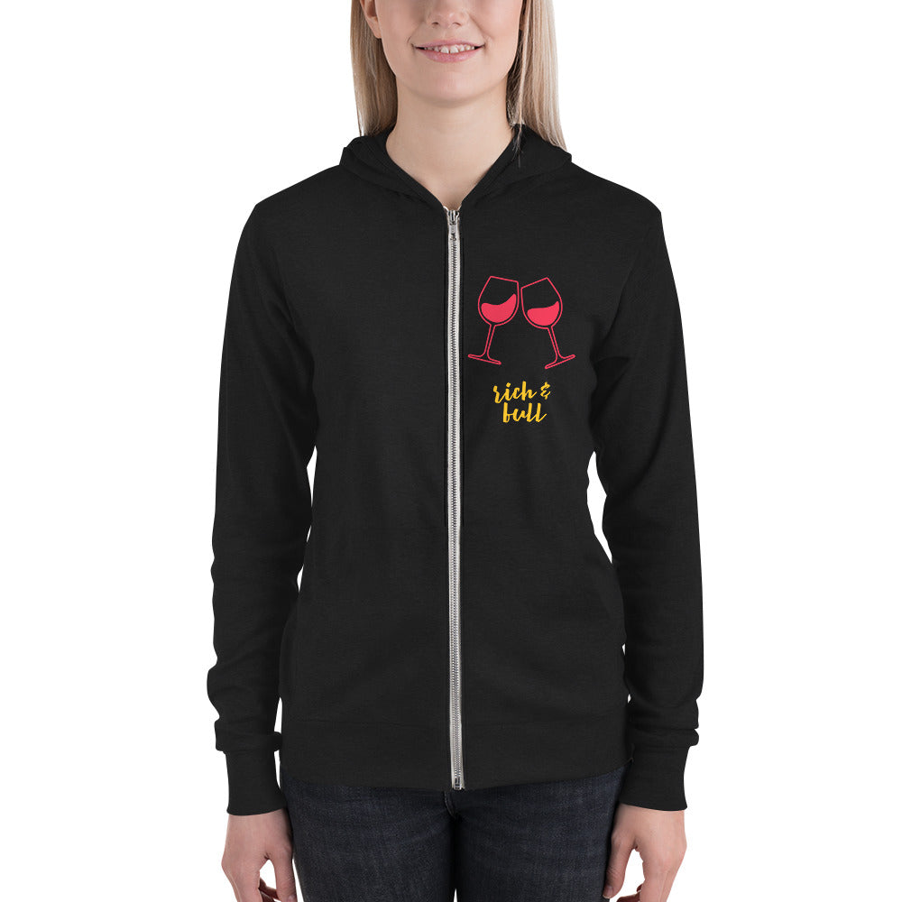 Your Life Rich And Full, Unisex zip hoodie | Positive Affirmation Clothing