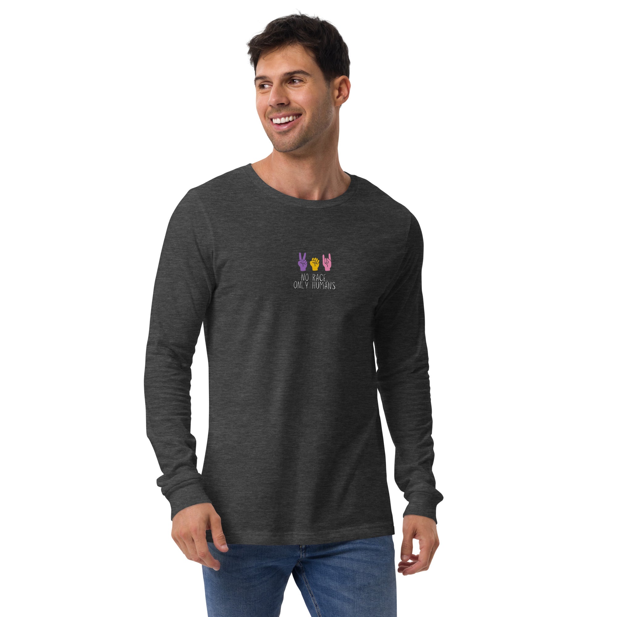 No Race Only Humans Unisex Long Sleeve Tee | Equality T-Shirt