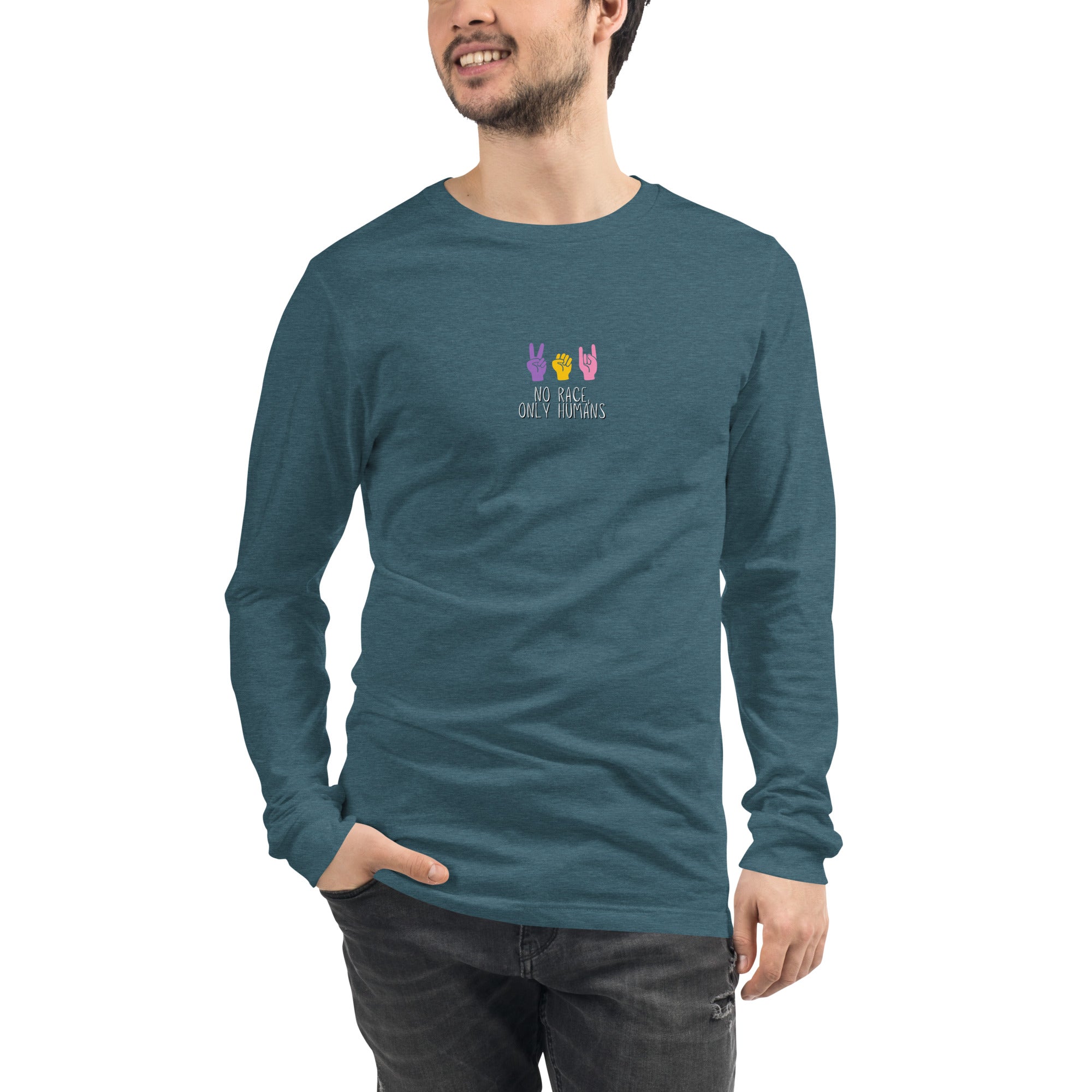 No Race Only Humans Unisex Long Sleeve Tee | Equality T-Shirt