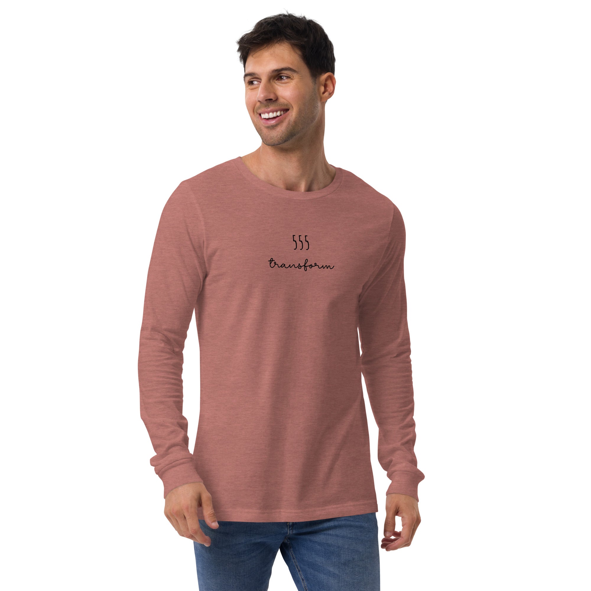 555 Angel Number | Unisex Long Sleeve Tee | Positive Affirmation T-Shirt