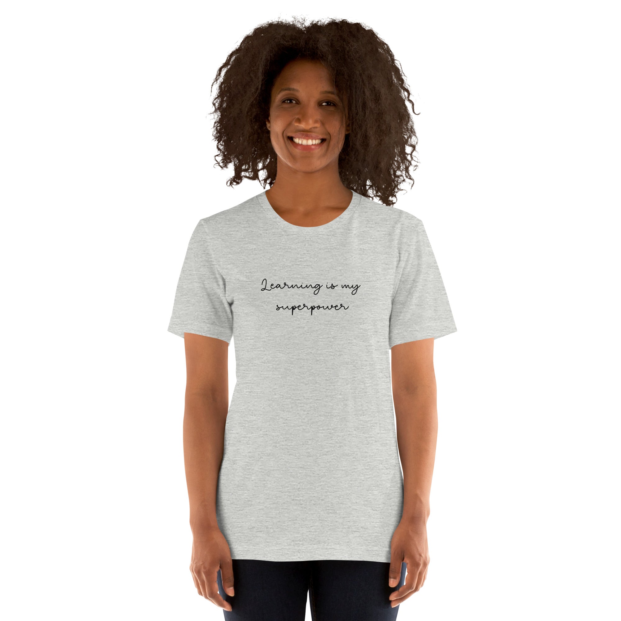 Learning Is My Superpower, Premium Short-Sleeve Unisex T-Shirt | Positive Affirmation Tee