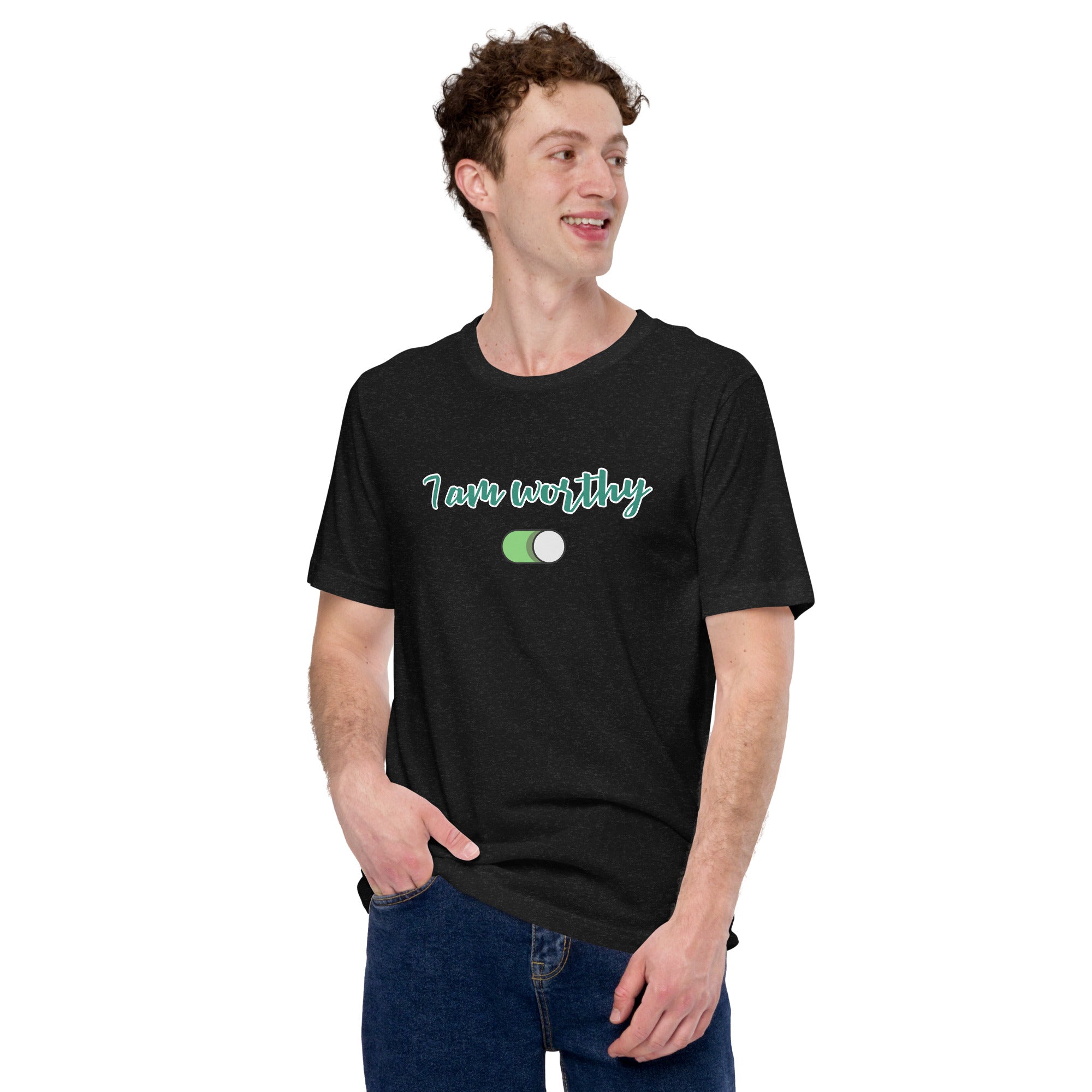 I Am Worthy, Premium Short-Sleeve Unisex T-Shirt | Positive Affirmation Tee