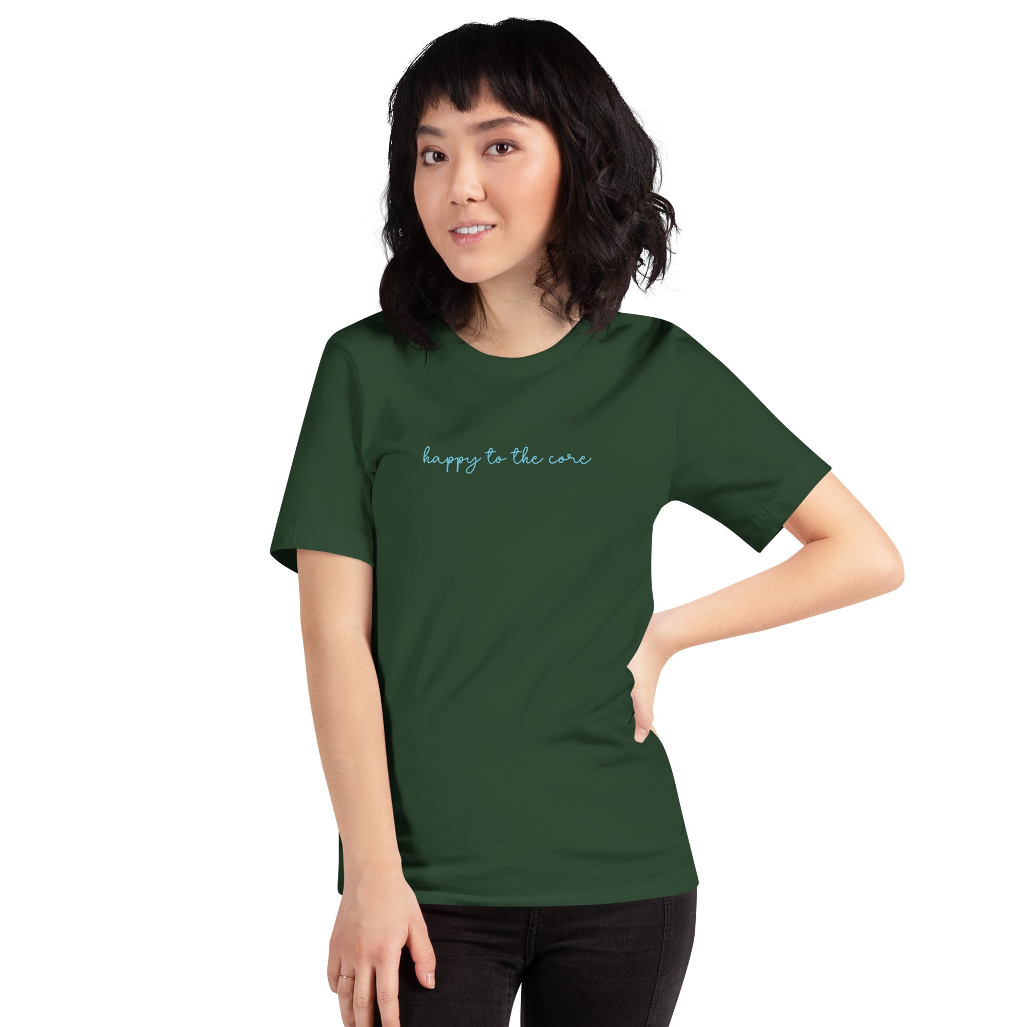Happy To The Core, Premium Short-Sleeve Unisex T-Shirt | Positive Affirmation Tee