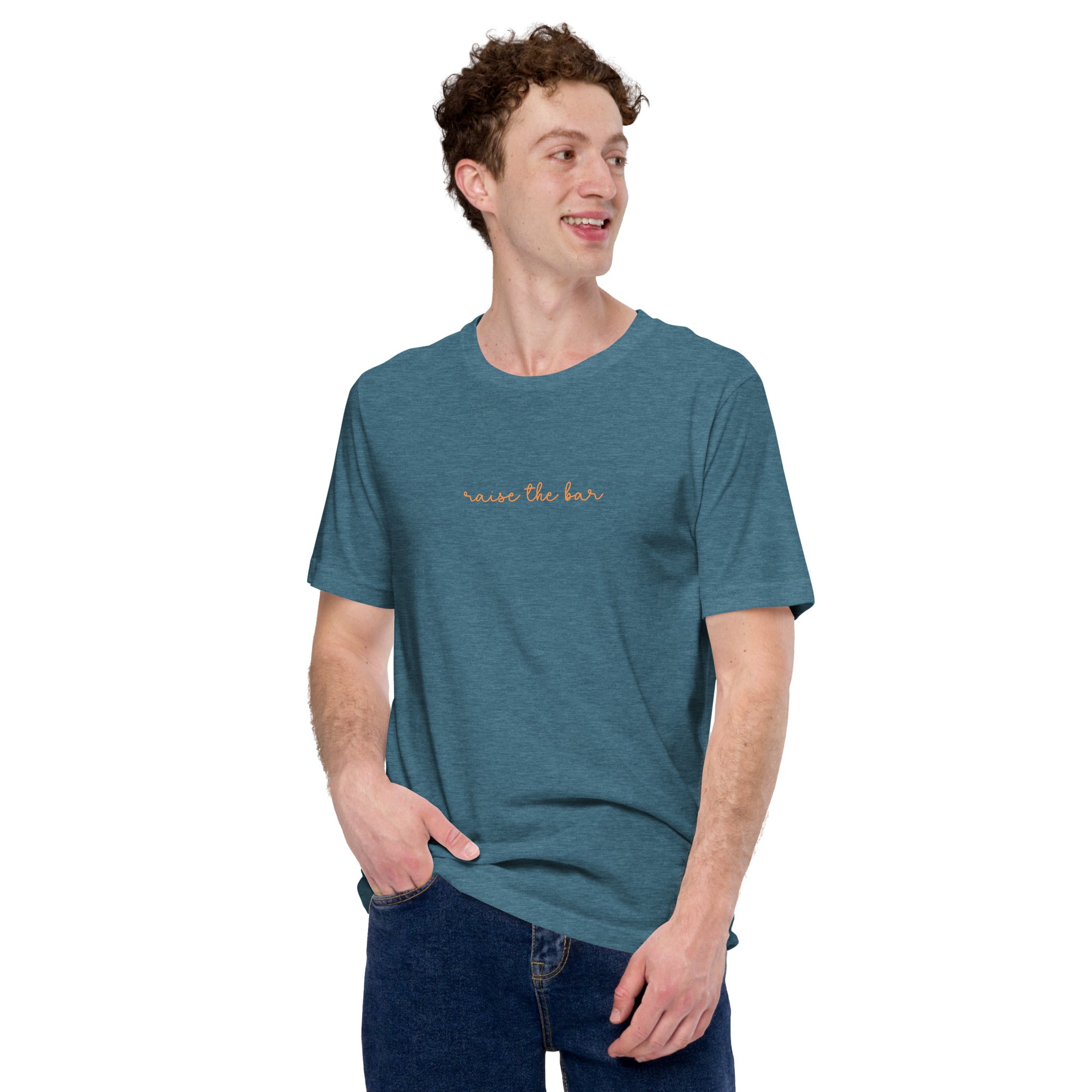 Raise The Bar, Premium Short-Sleeve Unisex T-Shirt | Positive Affirmation Tee