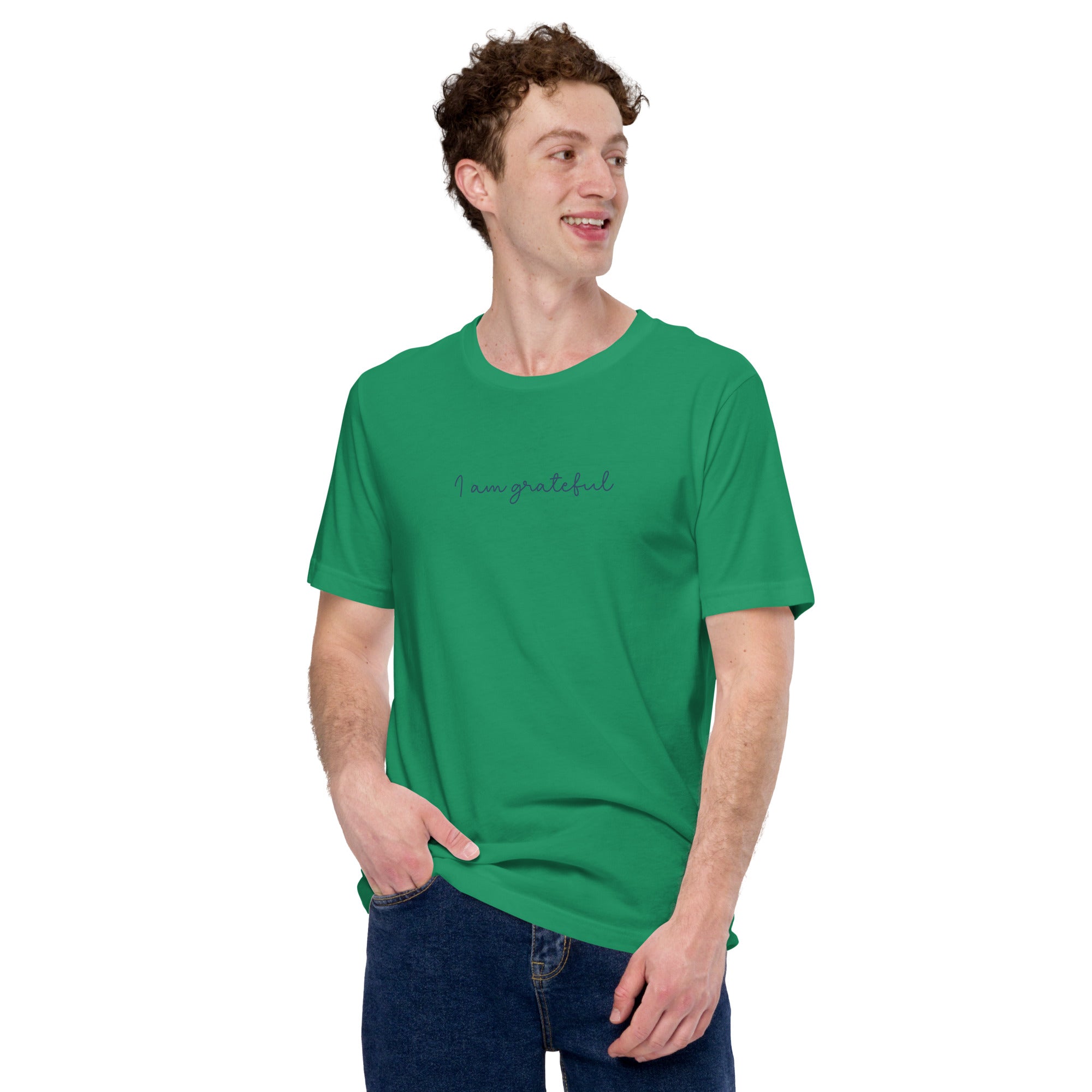 I Am Grateful, Premium Short-Sleeve Unisex T-Shirt | Positive Affirmation Tee