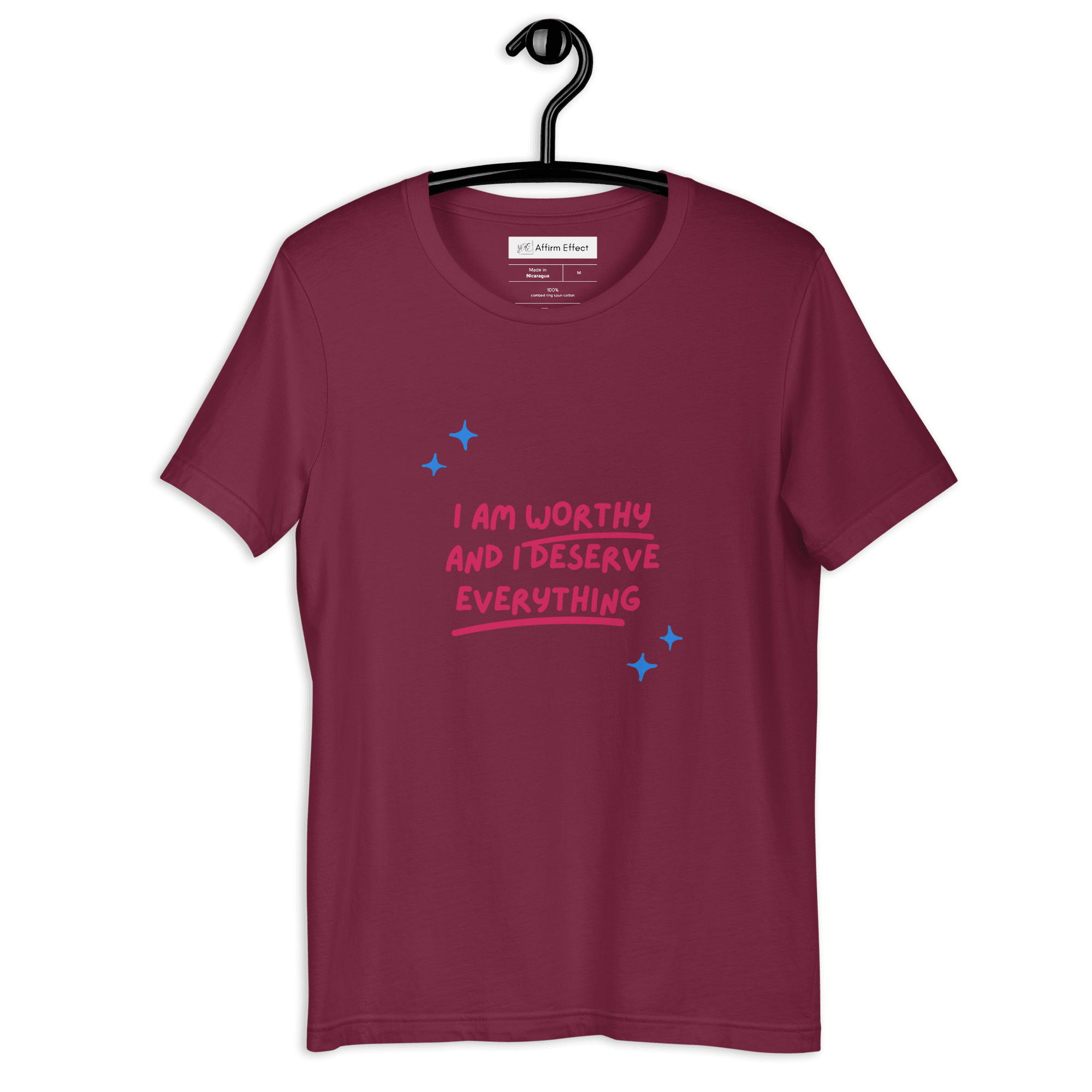 I Am Worthy (New) Short-Sleeve Unisex T-Shirt | Positive Affirmation Tee - Affirm Effect
