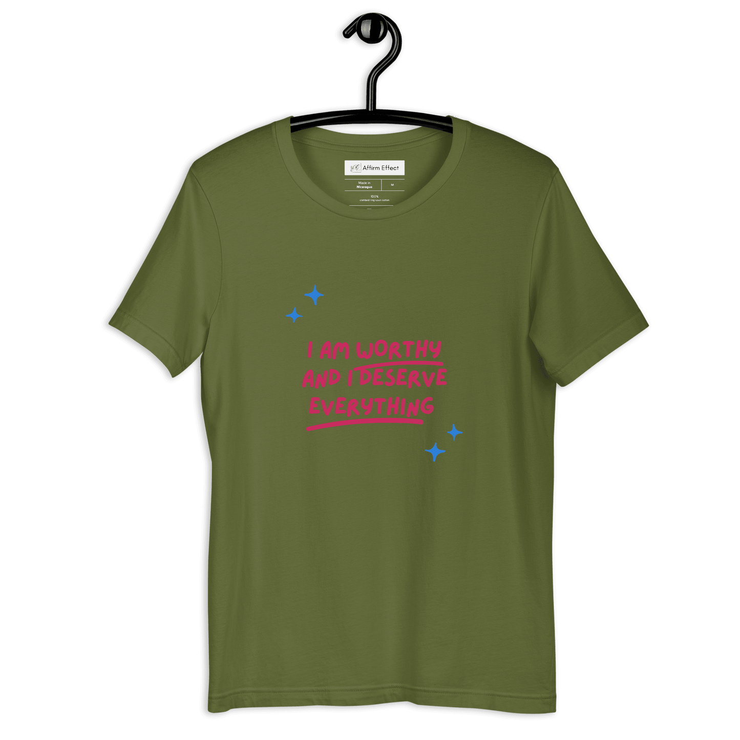 I Am Worthy (New) Short-Sleeve Unisex T-Shirt | Positive Affirmation Tee - Affirm Effect