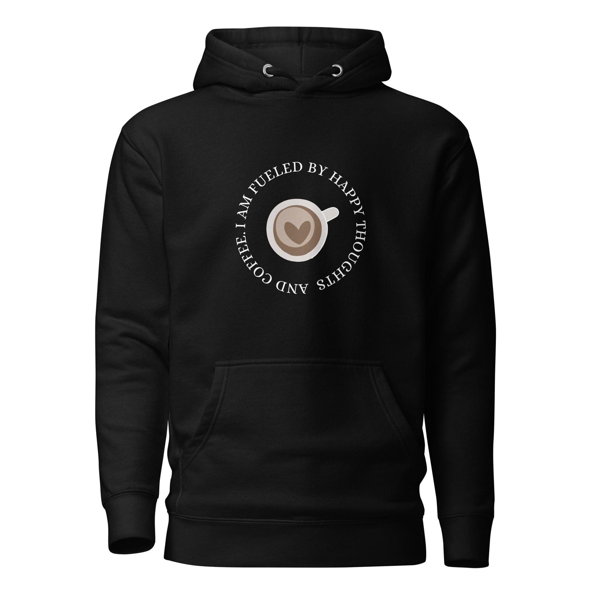 Happy Thoughts And Coffee, Premium Unisex Hoodie | Positive Affirmation Clothing | Hoodie - Affirm Effect