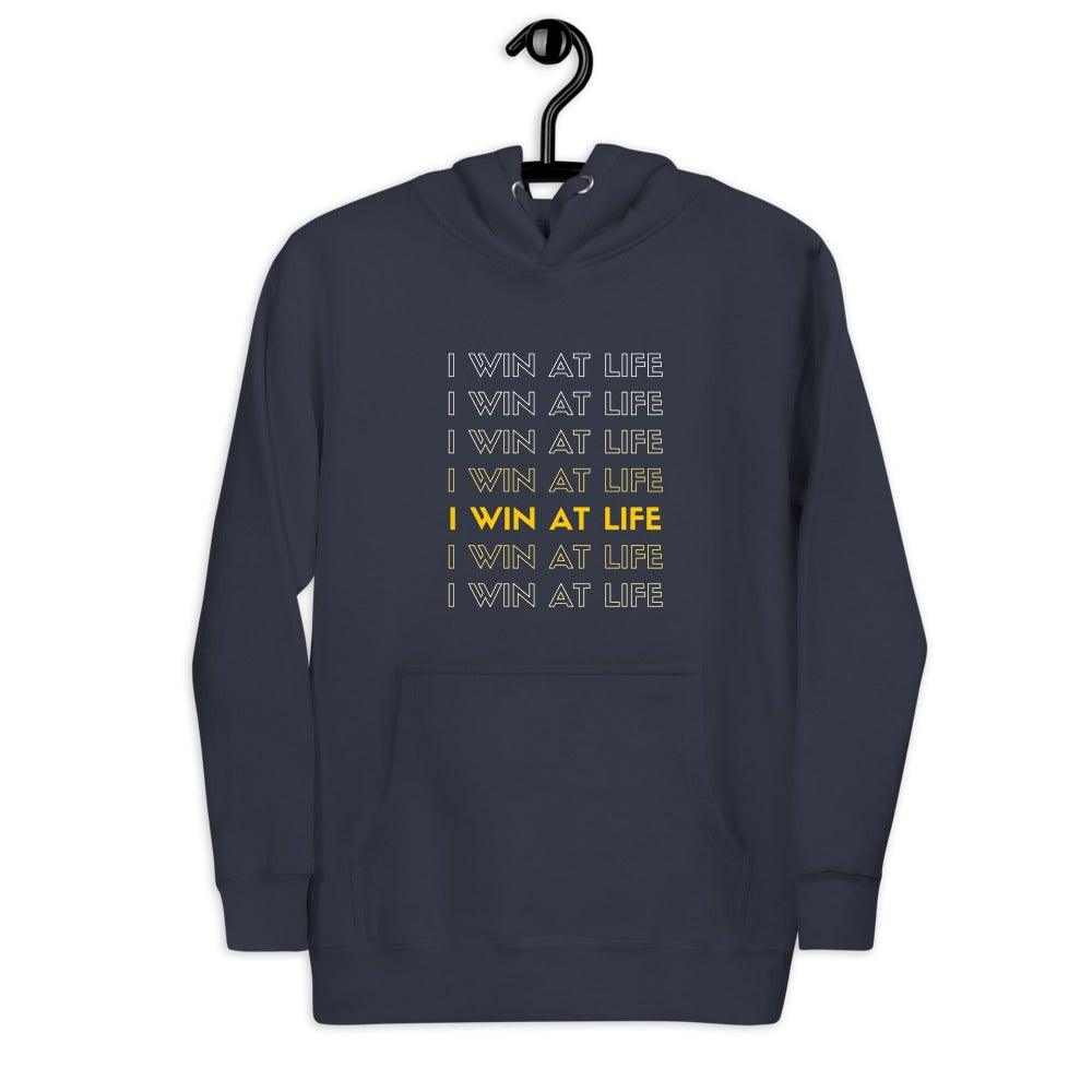 I Win At Life, Premium Unisex Hoodie-Affirm Effect-hoodies,mens,students,womens