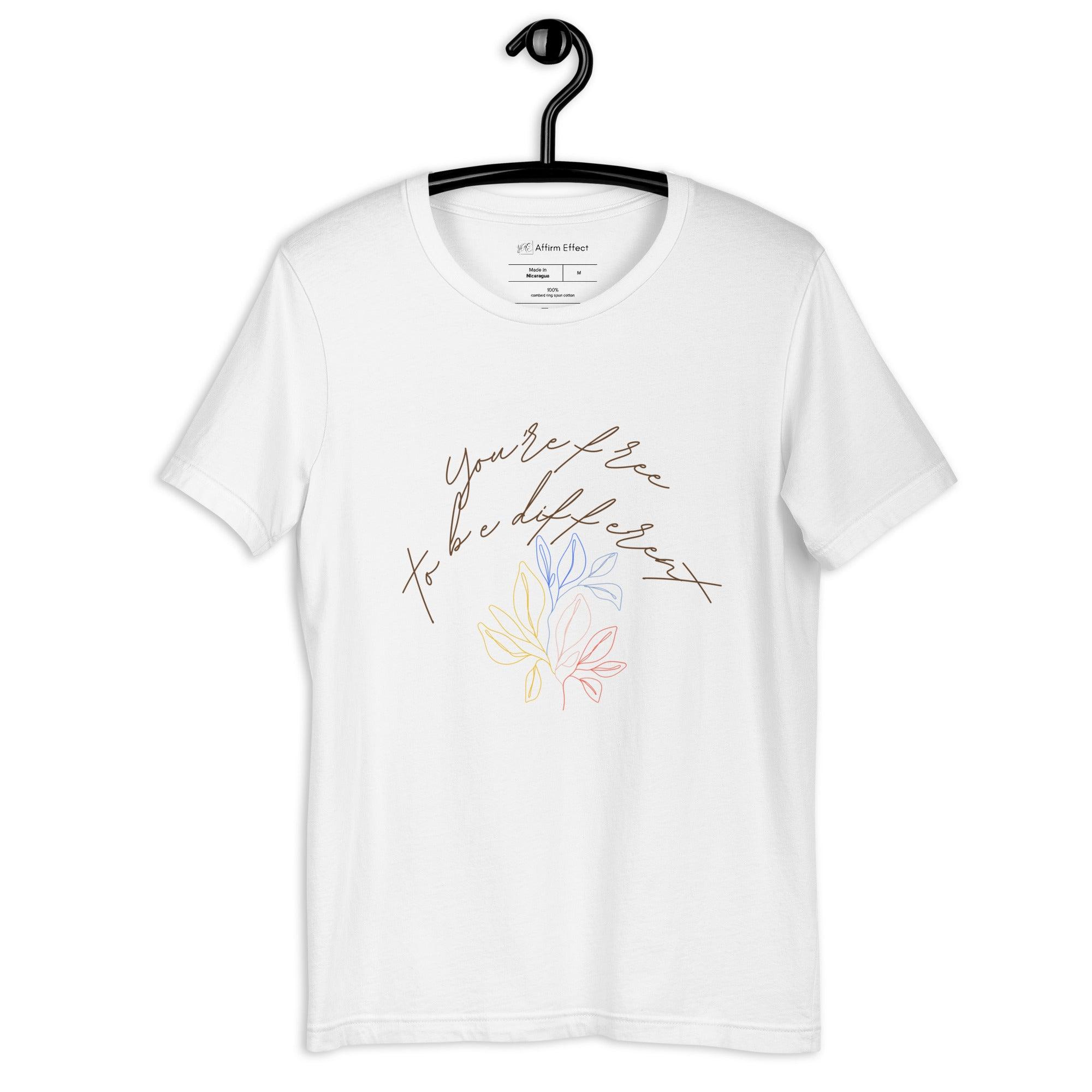 You Are Free To Be Different, Premium Short-Sleeve Unisex T-Shirt | Positive Affirmation Tee - Affirm Effect
