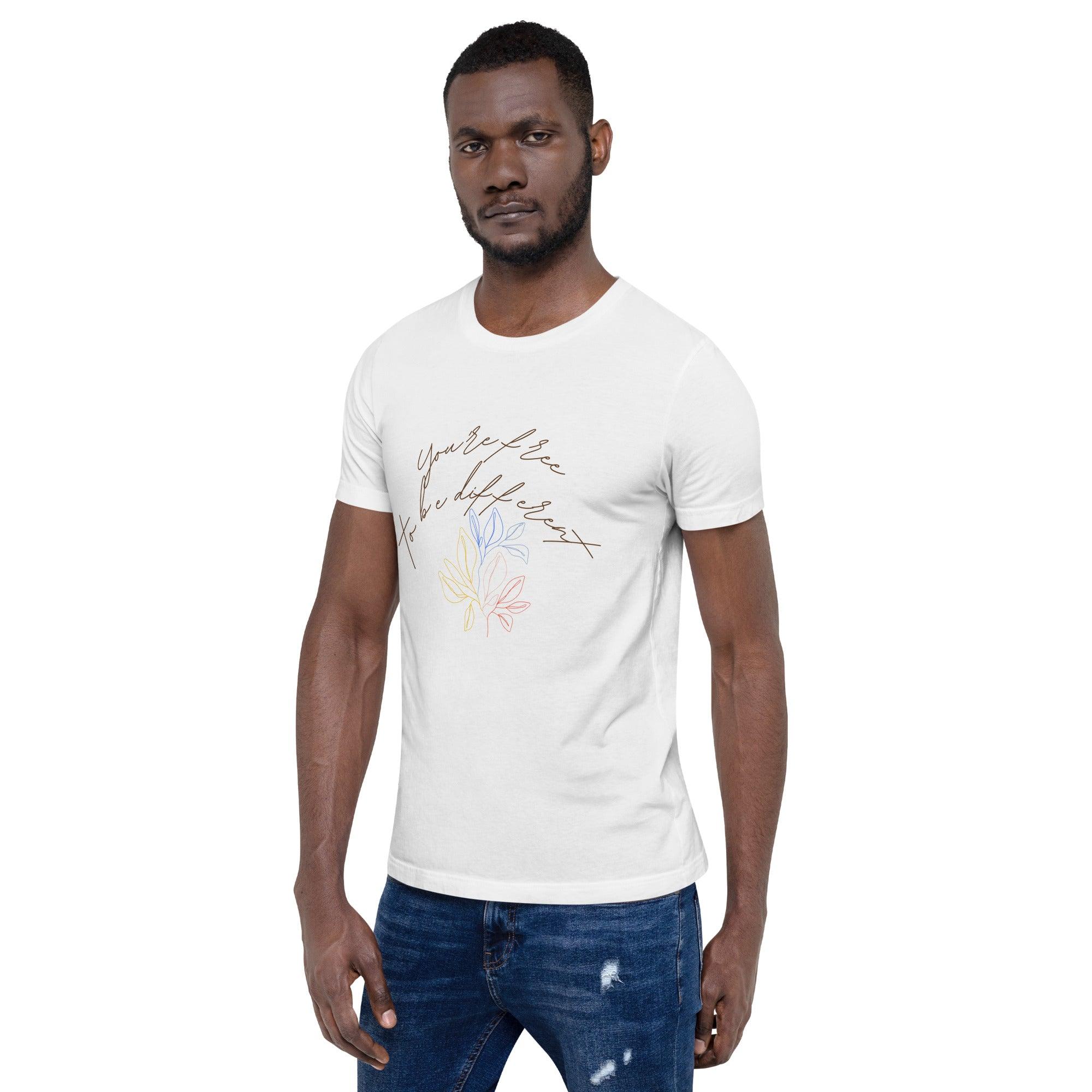 You Are Free To Be Different, Premium Short-Sleeve Unisex T-Shirt | Positive Affirmation Tee - Affirm Effect