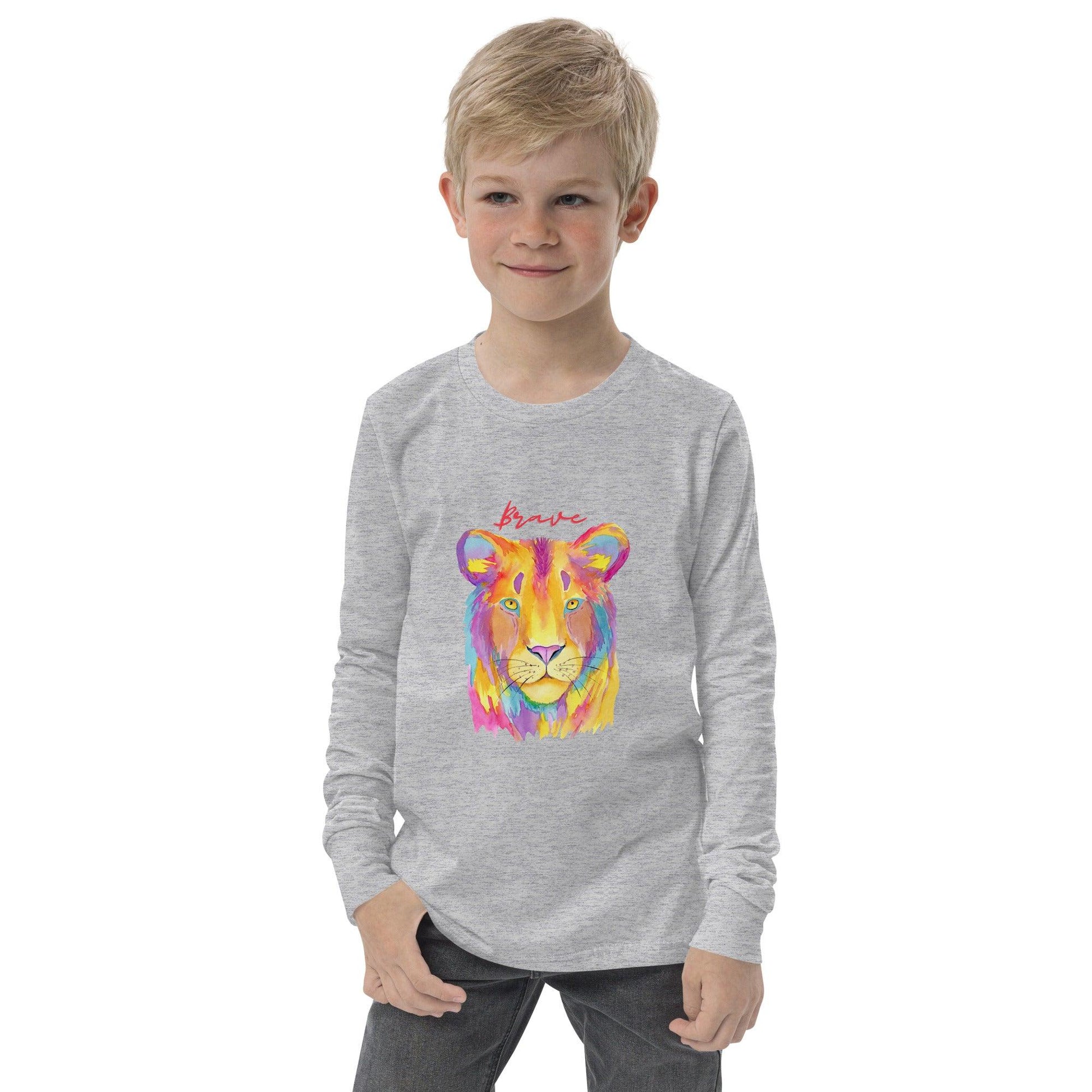 Brave Like A Lion Youth long sleeve tee - Affirm Effect
