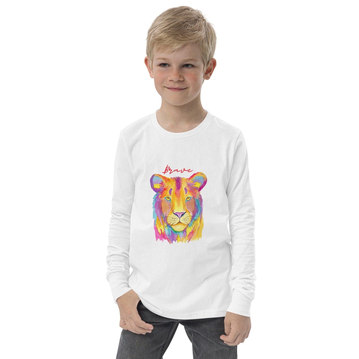 Brave Like A Lion Youth long sleeve tee - Affirm Effect