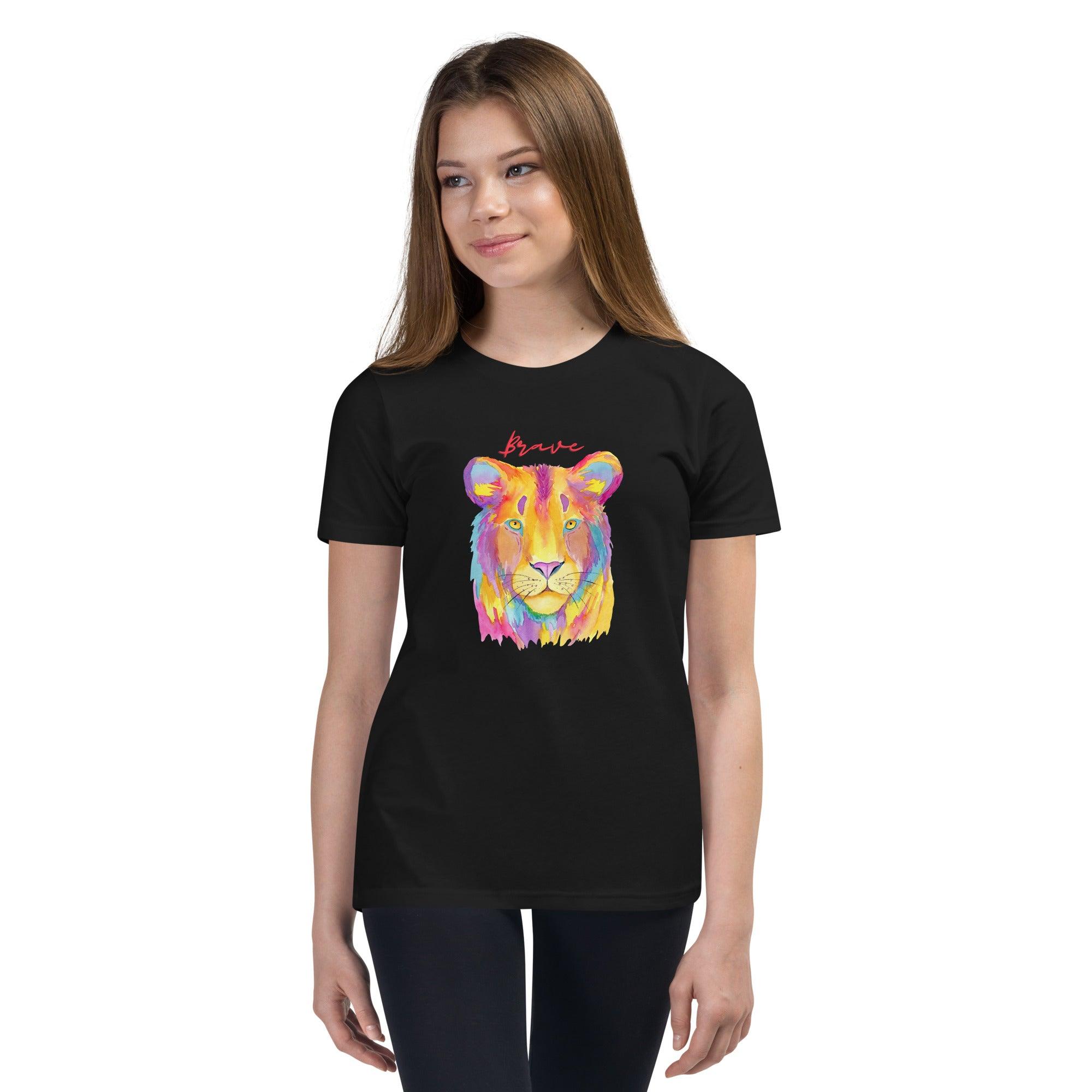 Brave Like A Lion Youth Short Sleeve T-Shirt - Affirm Effect
