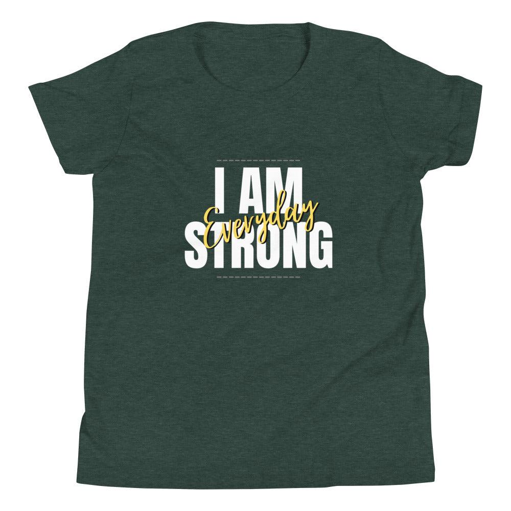 I am Strong | Youth Short Sleeve T-Shirt | Youth Positive Affirmation T-Shirt - Affirm Effect