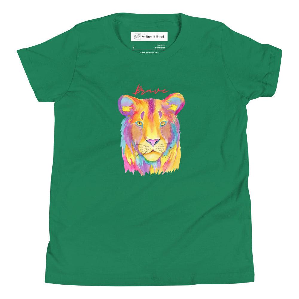 Brave Like A Lion Youth Short Sleeve T-Shirt - Affirm Effect